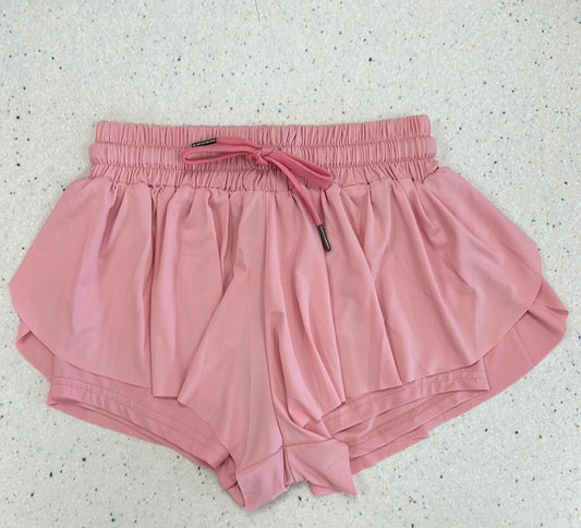 Butterfly Shorts in Light Pink  - Doodlebug's Children's Boutique