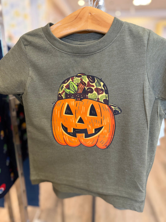 Camo Hat Pumpkin Shirt - Doodlebug's Children's Boutique