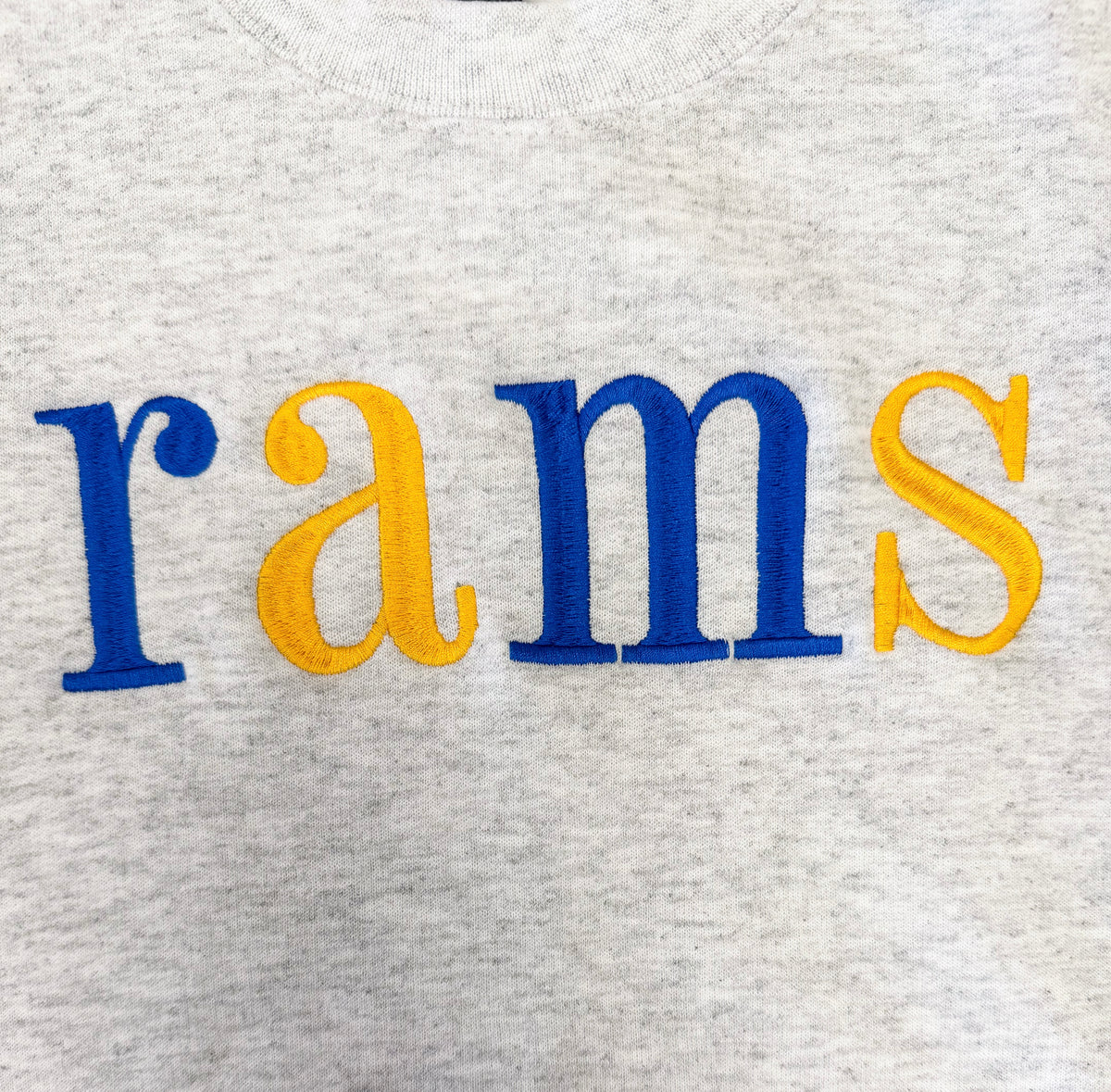 Rams Embroidered Sweatshirt - Doodlebug's Children's Boutique