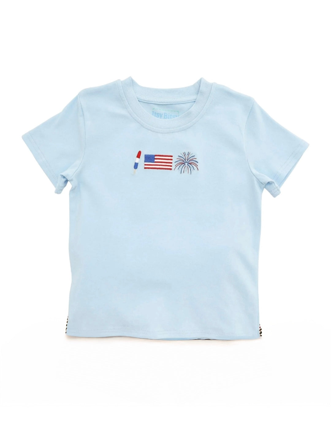 Patriotic Embroidered Shirt - Doodlebug's Children's Boutique