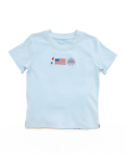Patriotic Embroidered Shirt - Doodlebug's Children's Boutique