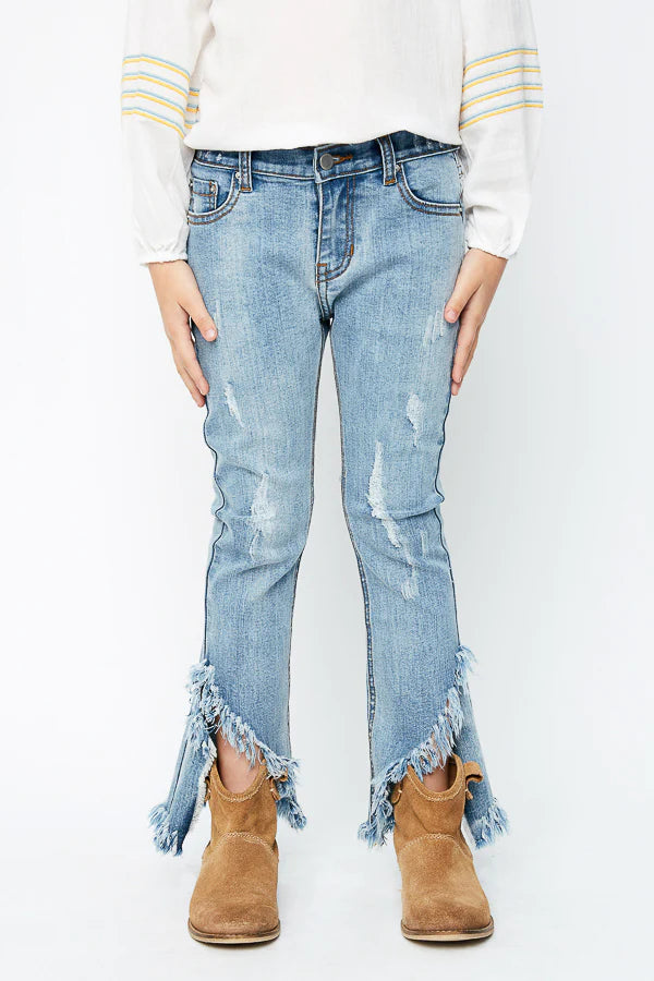 Distressed Flare Jeans  - Doodlebug's Children's Boutique