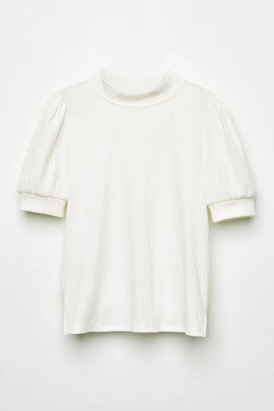 Off White Textured Top  - Doodlebug's Children's Boutique
