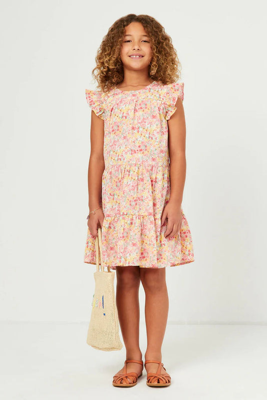 Spring Floral Tiered Dress - Doodlebug's Children's Boutique