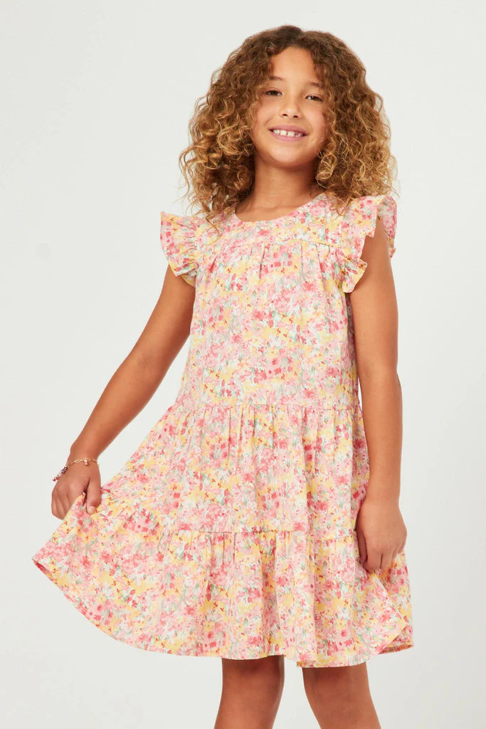 Spring Floral Tiered Dress - Doodlebug's Children's Boutique