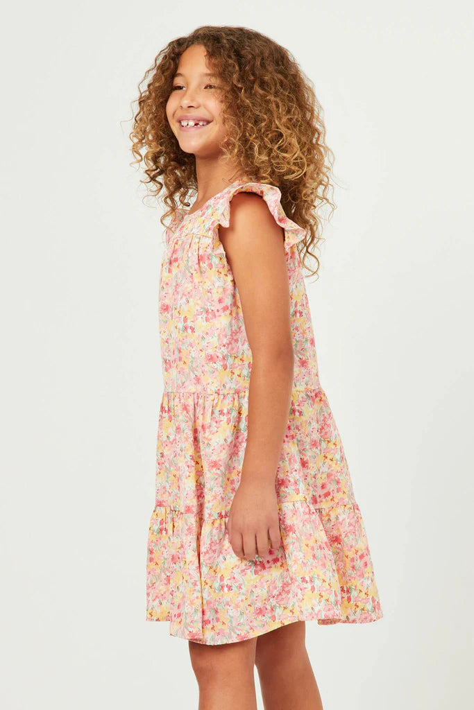 Spring Floral Tiered Dress - Doodlebug's Children's Boutique