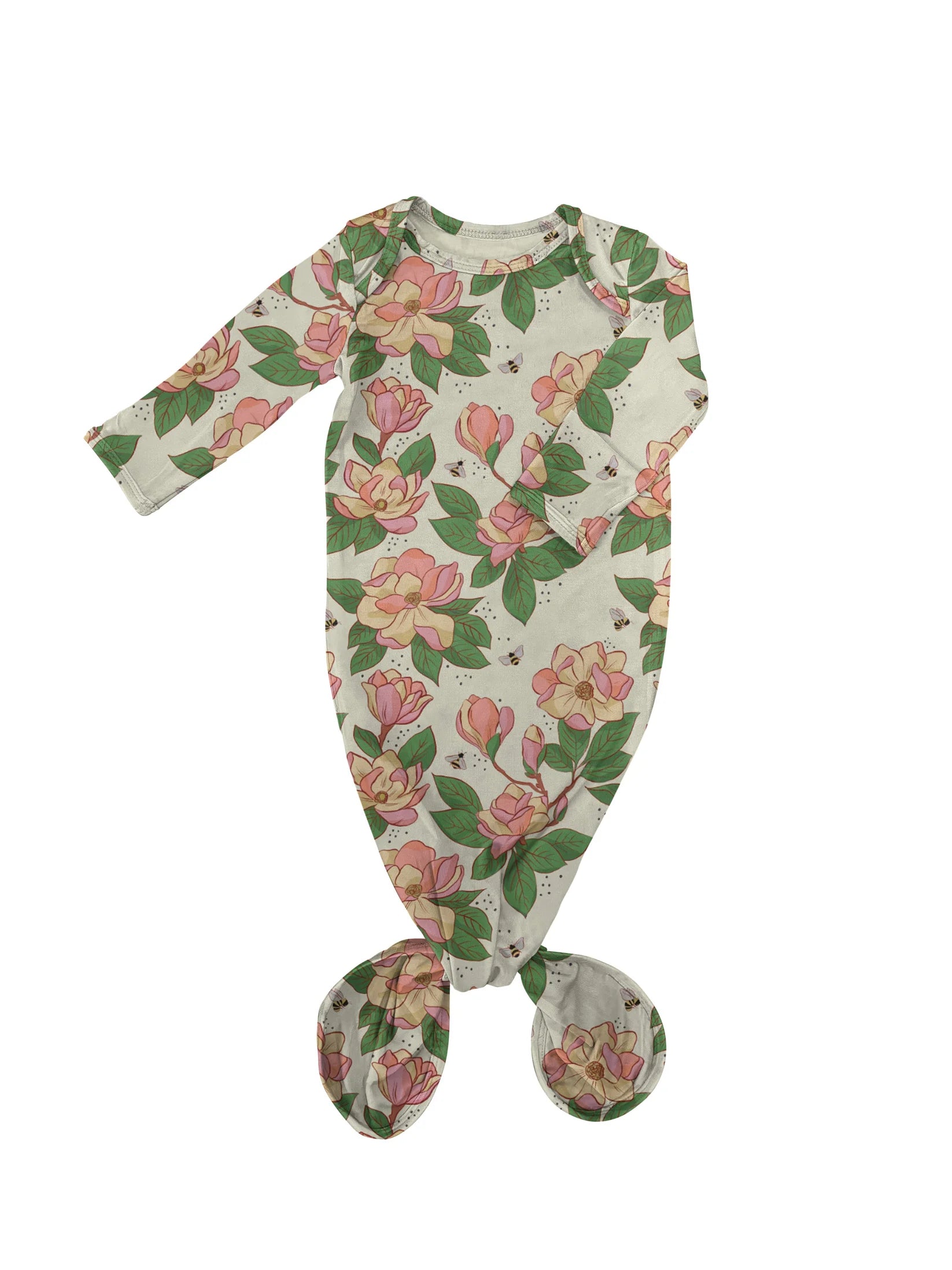 Magnolias Knotted Gown - Doodlebug's Children's Boutique