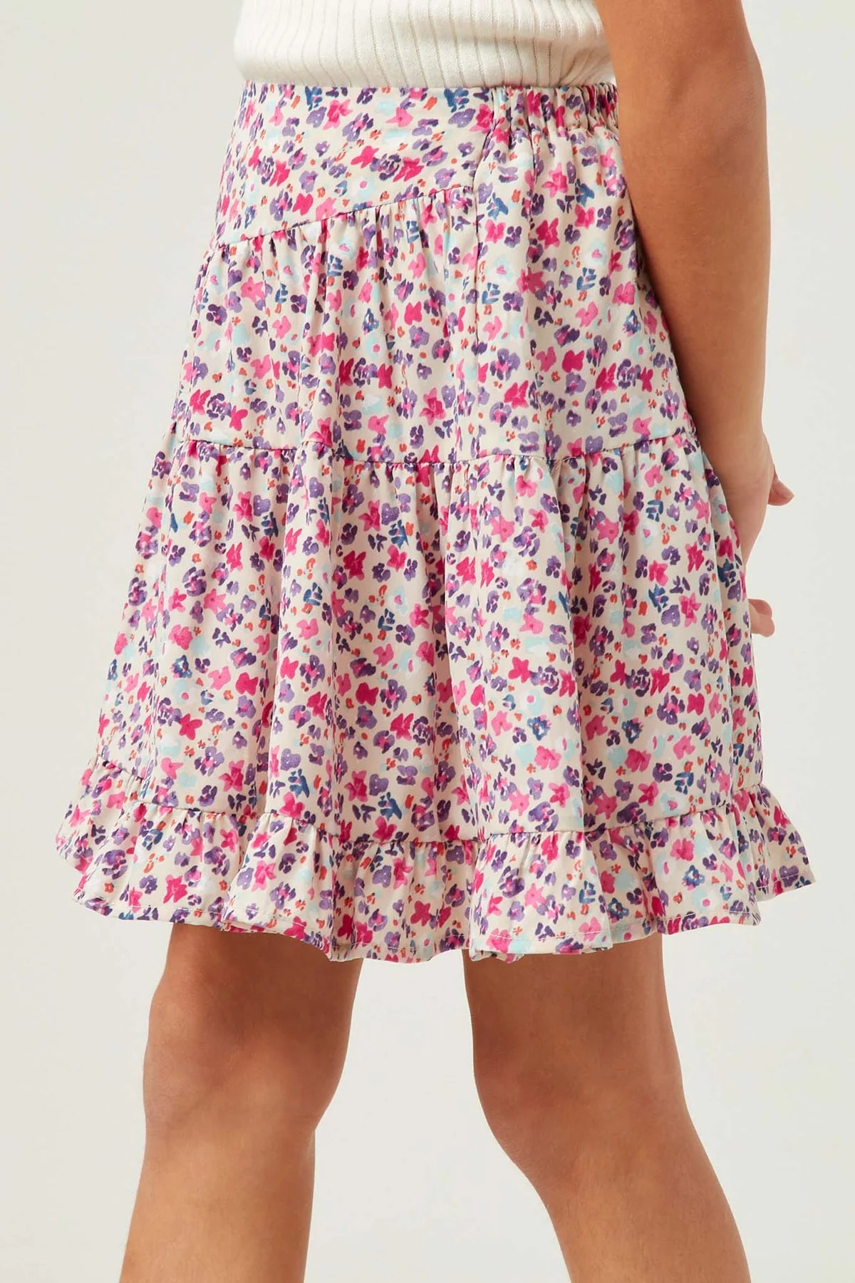 Ditsy Floral Ruffled Skirt - Doodlebug's Children's Boutique