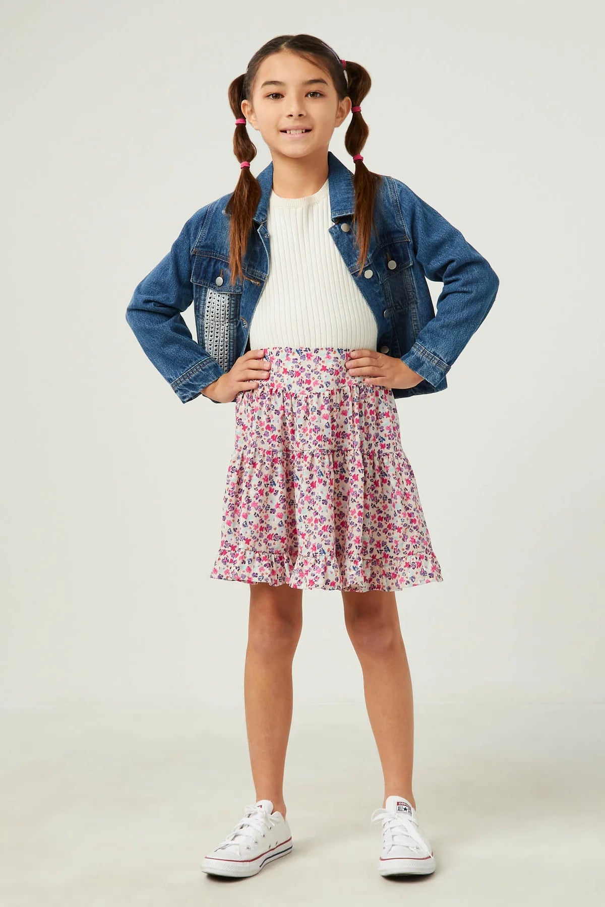 Ditsy Floral Ruffled Skirt - Doodlebug's Children's Boutique