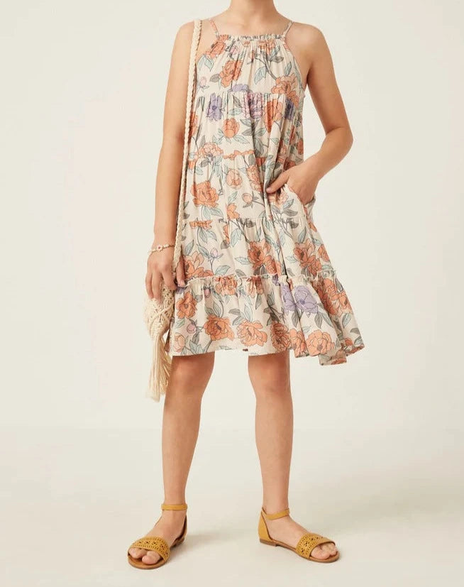 Romantic Floral Midi Dress  - Doodlebug's Children's Boutique