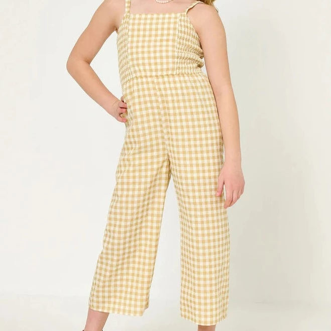 Gingham Jumpsuit  - Doodlebug's Children's Boutique