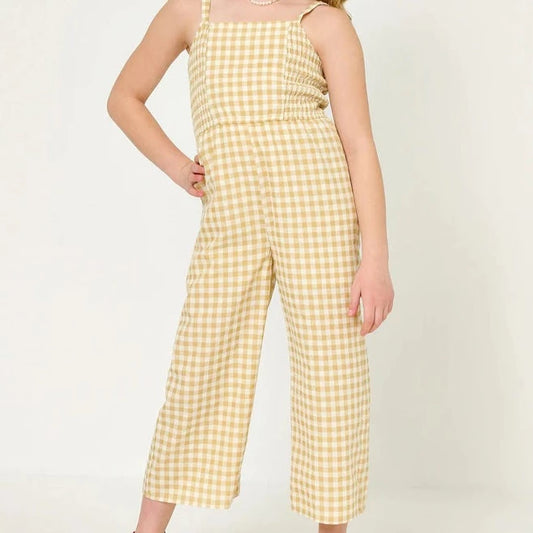 Gingham Jumpsuit  - Doodlebug's Children's Boutique