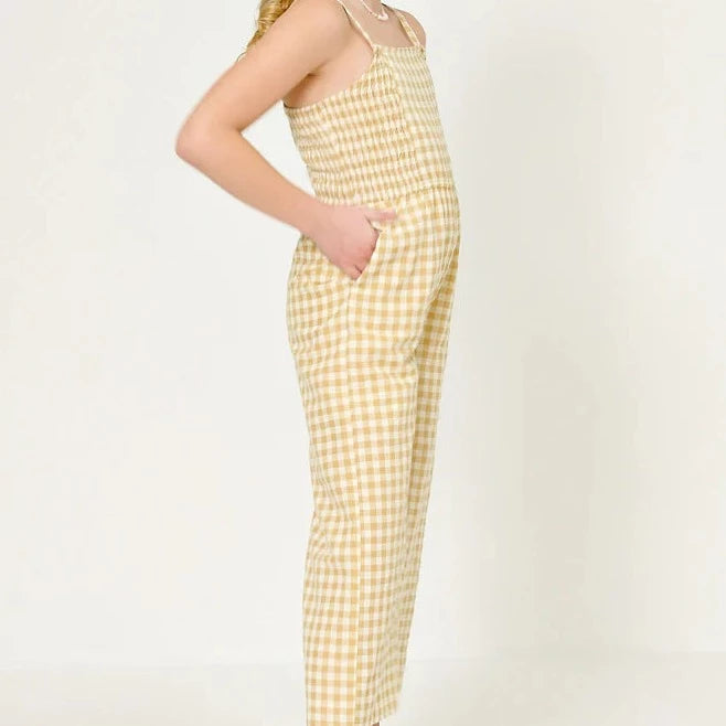 Gingham Jumpsuit  - Doodlebug's Children's Boutique