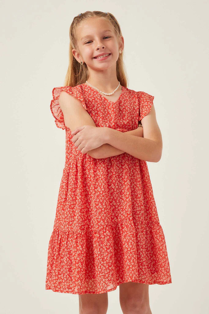 Red Ditzy Floral Pocket Dress - Doodlebug's Children's Boutique