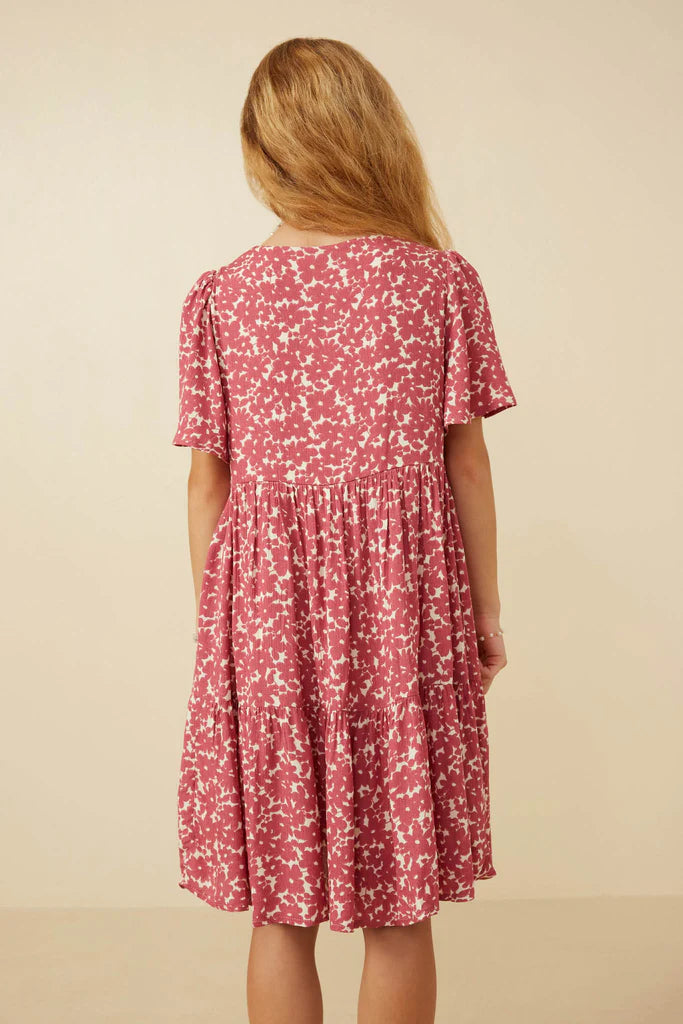 Ditsy Floral V-Neck Dress  - Doodlebug's Children's Boutique