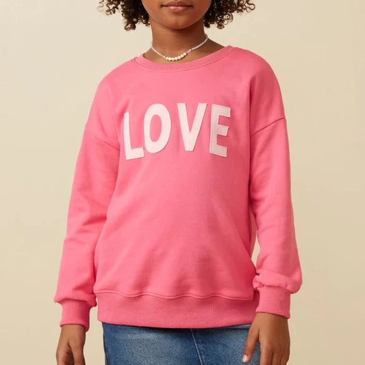 Love Patch Sweatshirt  - Doodlebug's Children's Boutique