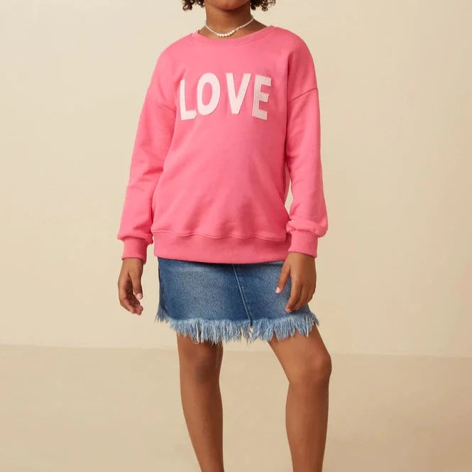Love Patch Sweatshirt  - Doodlebug's Children's Boutique