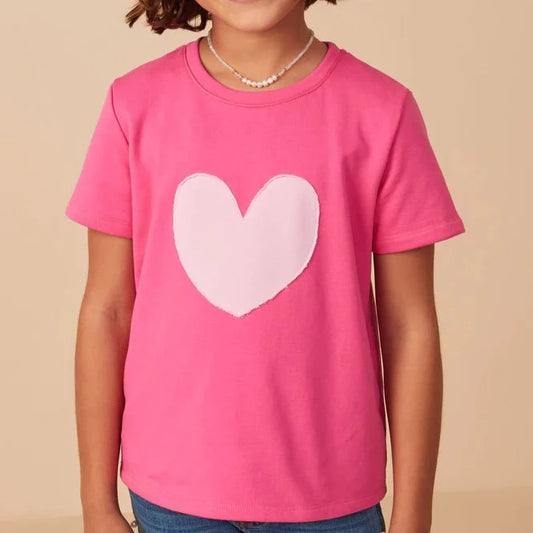 Heart Patch Tee  - Doodlebug's Children's Boutique