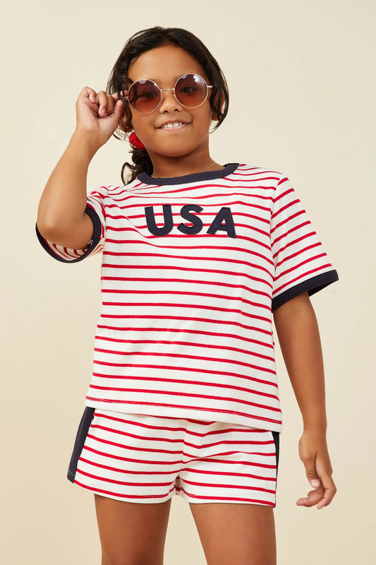 USA Striped Set - Doodlebug's Children's Boutique