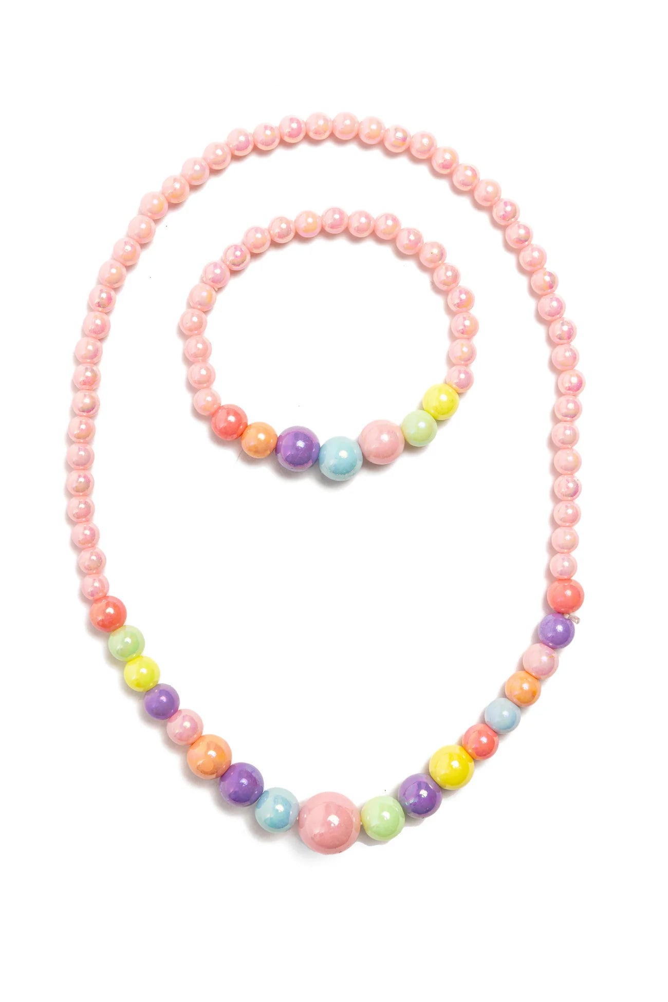 Pearly Pastel Necklace & Bracelet Set  - Doodlebug's Children's Boutique