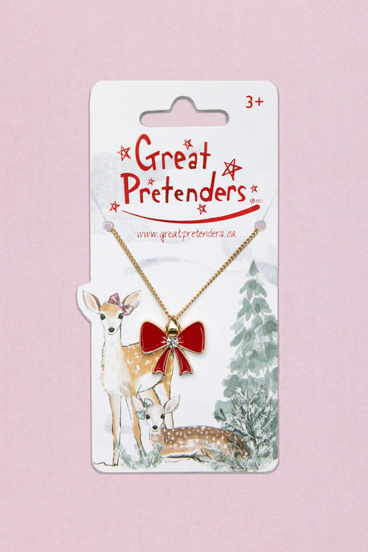 Holiday Bow Necklace  - Doodlebug's Children's Boutique