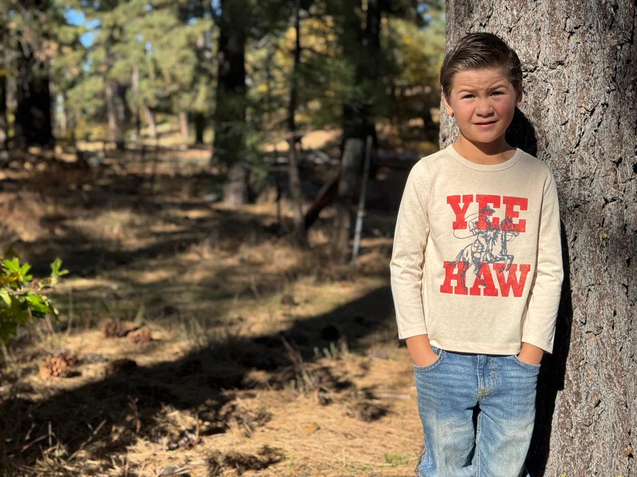 Yee Haw Printed Tee w/ FREE BOOK - Doodlebug's Children's Boutique