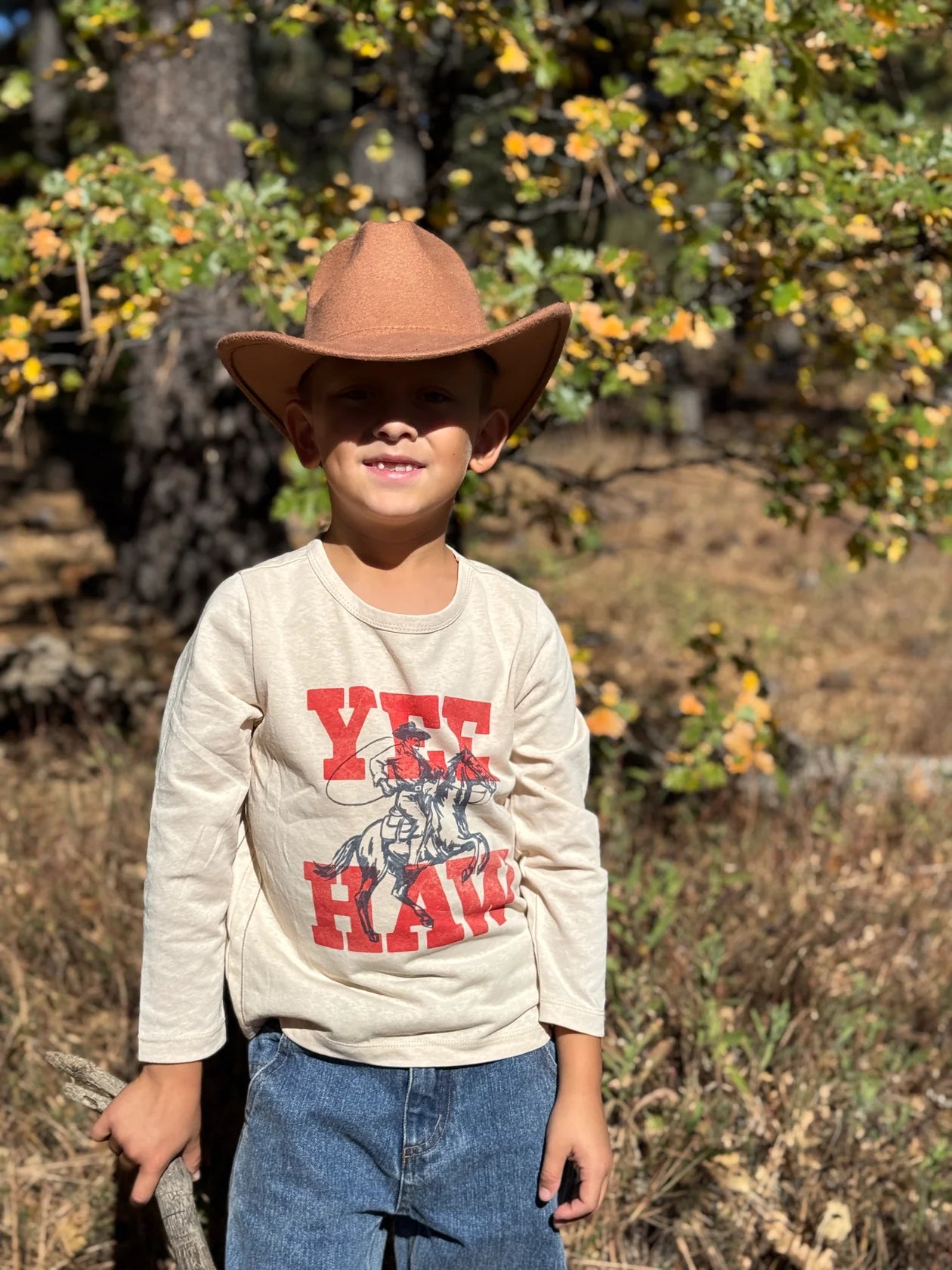 Yee Haw Printed Tee w/ FREE BOOK - Doodlebug's Children's Boutique