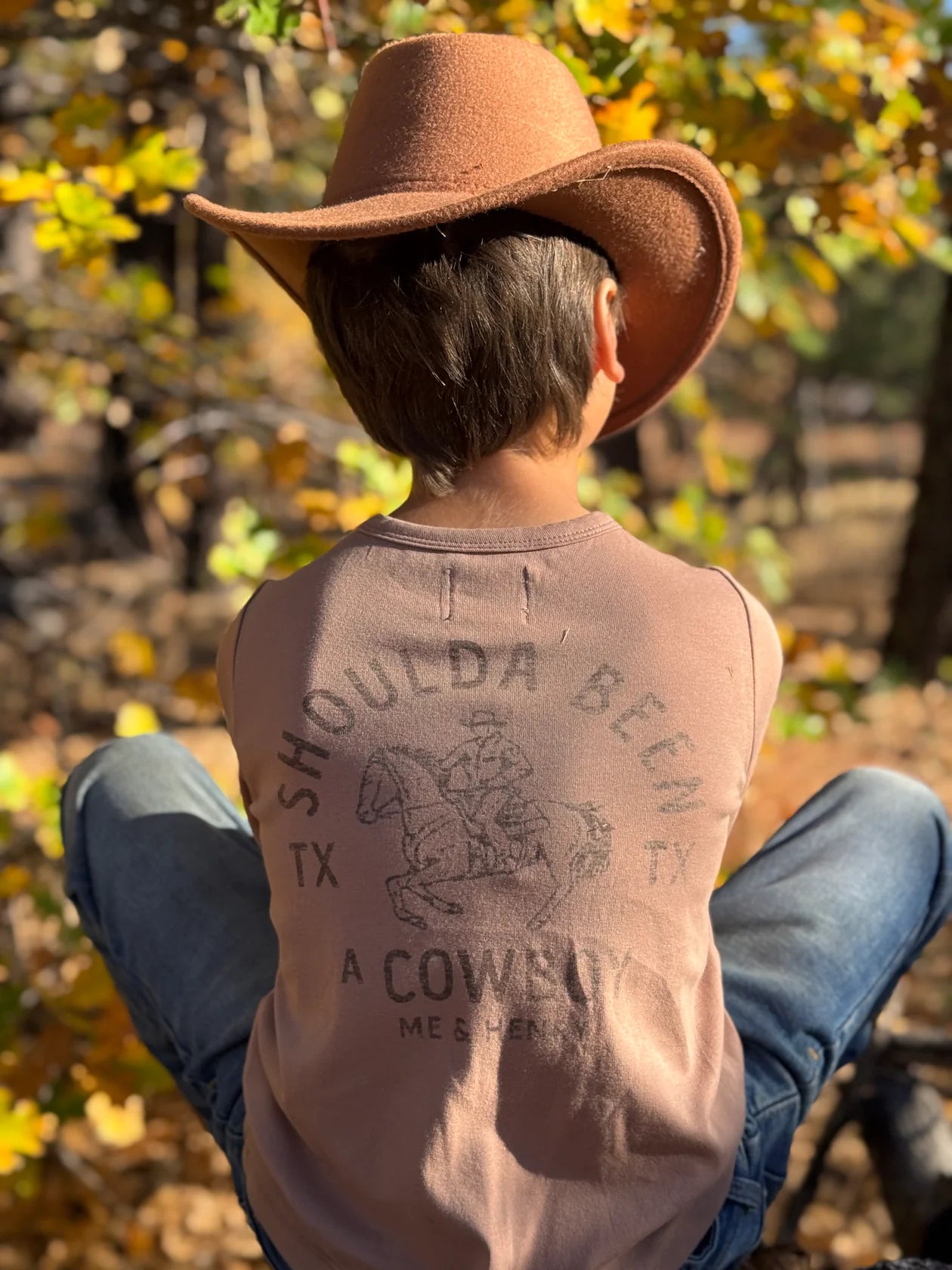 Shoulda Been a Cowboy Printed Tee w/ FREE BOOK - Doodlebug's Children's Boutique