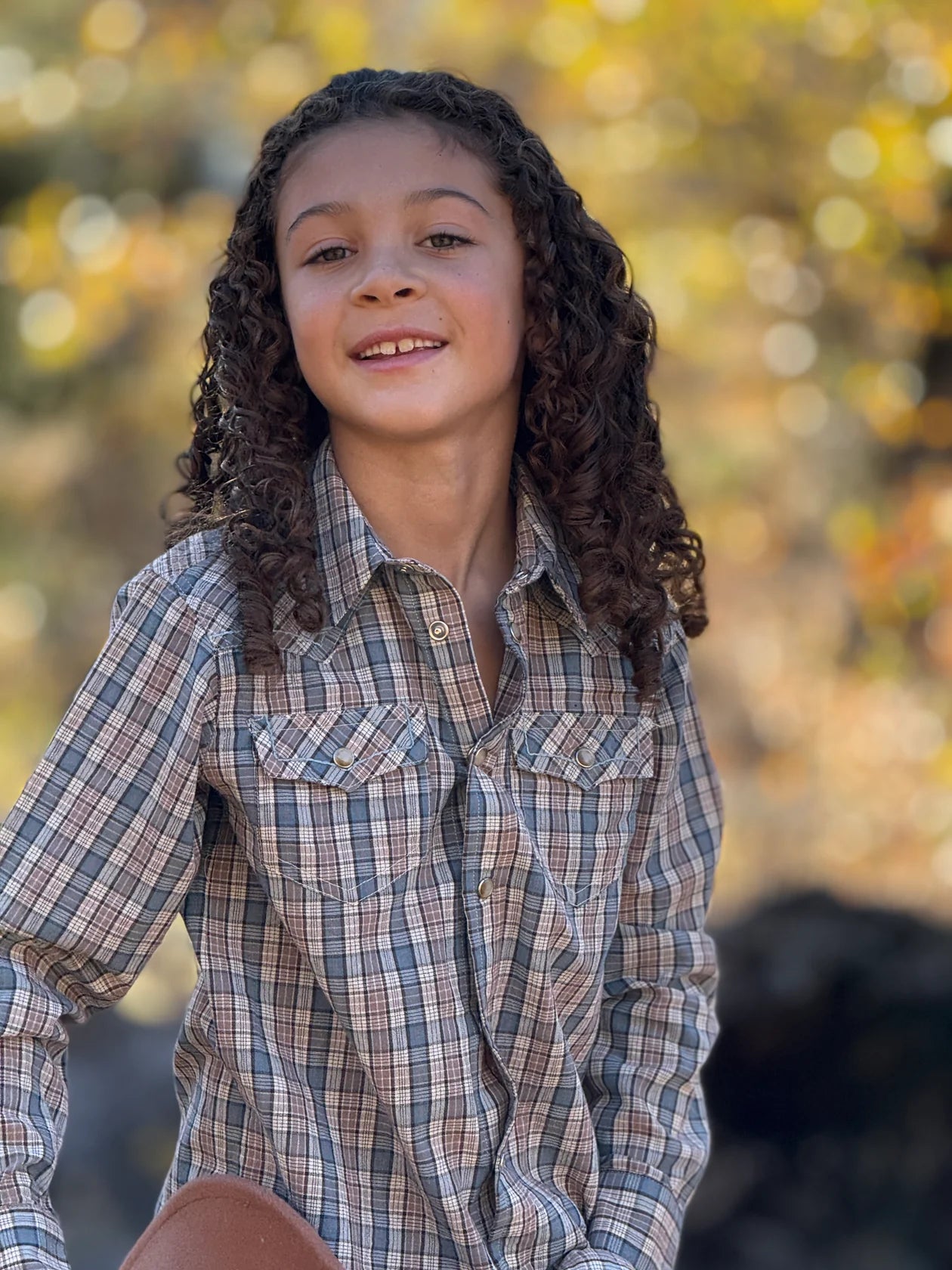 Blue & Cream Plaid Pearl Snap Shirt w/ FREE BOOK - Doodlebug's Children's Boutique