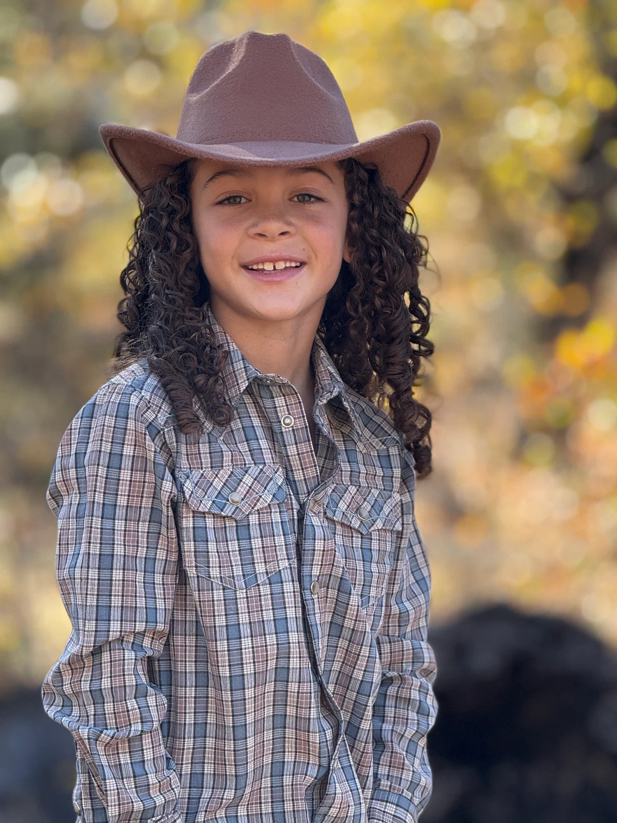 Blue & Cream Plaid Pearl Snap Shirt w/ FREE BOOK - Doodlebug's Children's Boutique