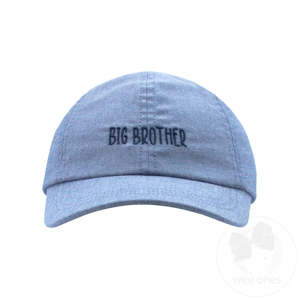 Embroidered Big Brother Chambray Ball Cap  - Doodlebug's Children's Boutique