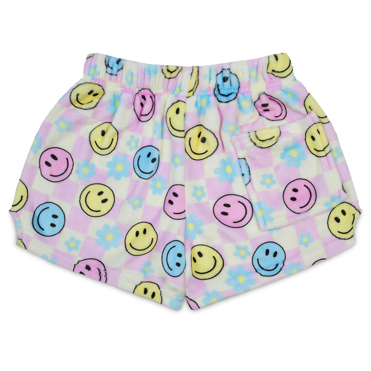 Happy Check Plush Shorts  - Doodlebug's Children's Boutique