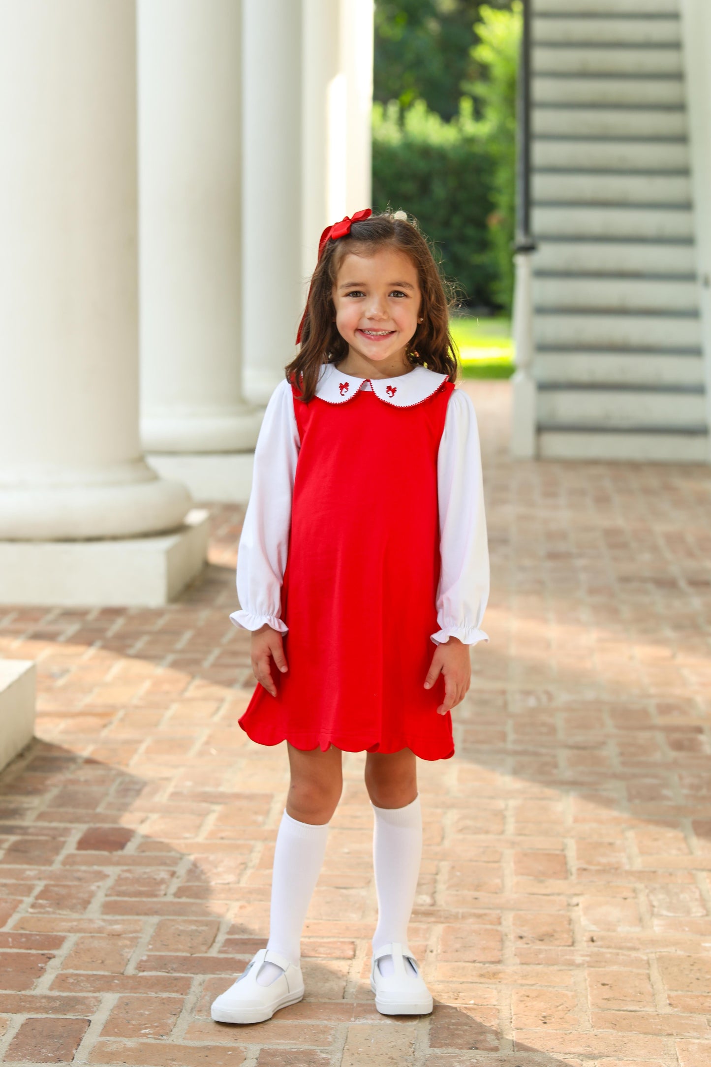 Holiday Bow Dress Set - Doodlebug's Children's Boutique