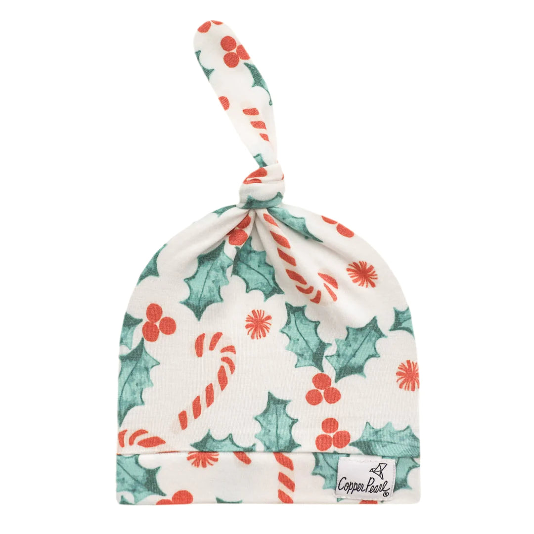 Holly Top Knot Hat  - Doodlebug's Children's Boutique
