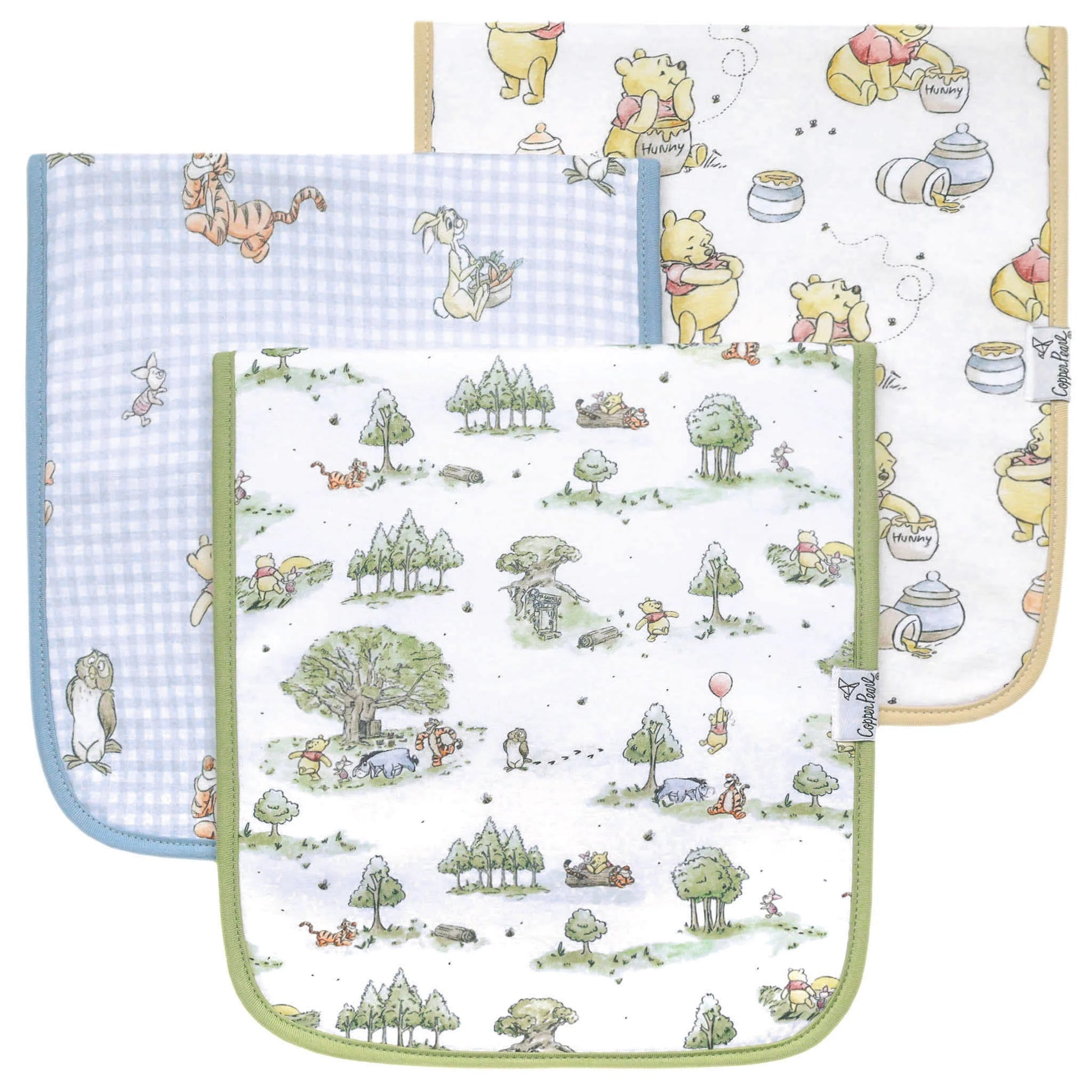 Hundred Acre Wood 3 Pack Burp Cloths - Doodlebug's Children's Boutique