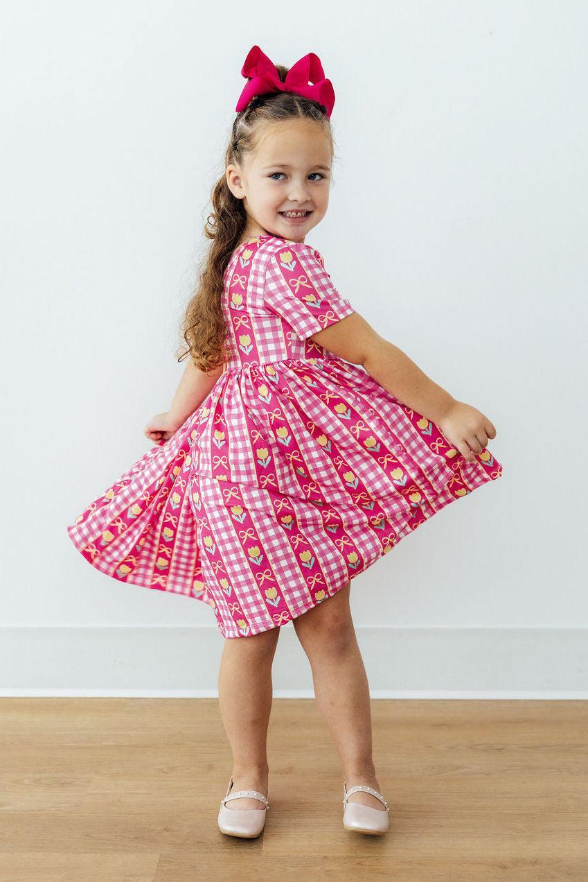 I Love You Tulip Much Short Sleeve Pocket Twirl Dress - Doodlebug's Children's Boutique