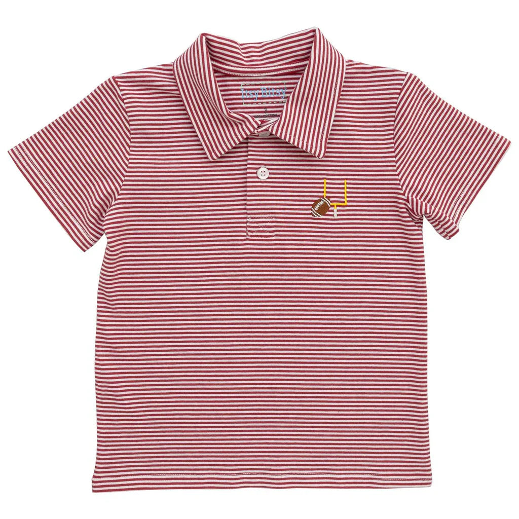 Crimson Game Day Polo - Doodlebug's Children's Boutique