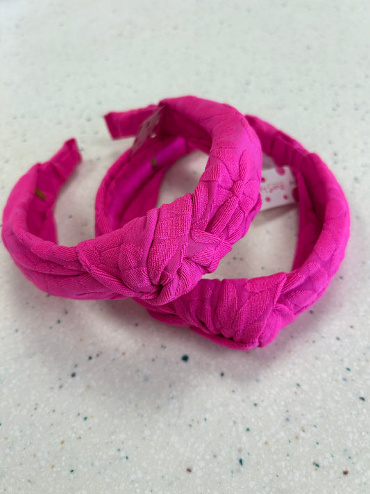 Hot Pink Flower Fabric Headband - Doodlebug's Children's Boutique