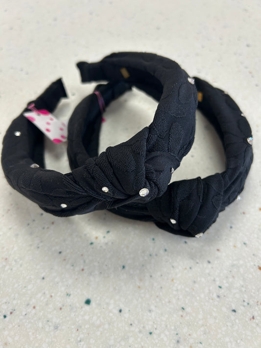 Black Flower Fabric Headband - Doodlebug's Children's Boutique