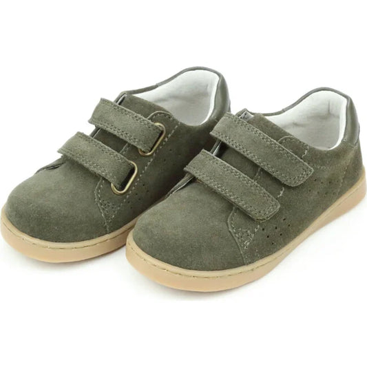 Kyle Double Velcro Sneaker in Cargo Green - Doodlebug's Children's Boutique