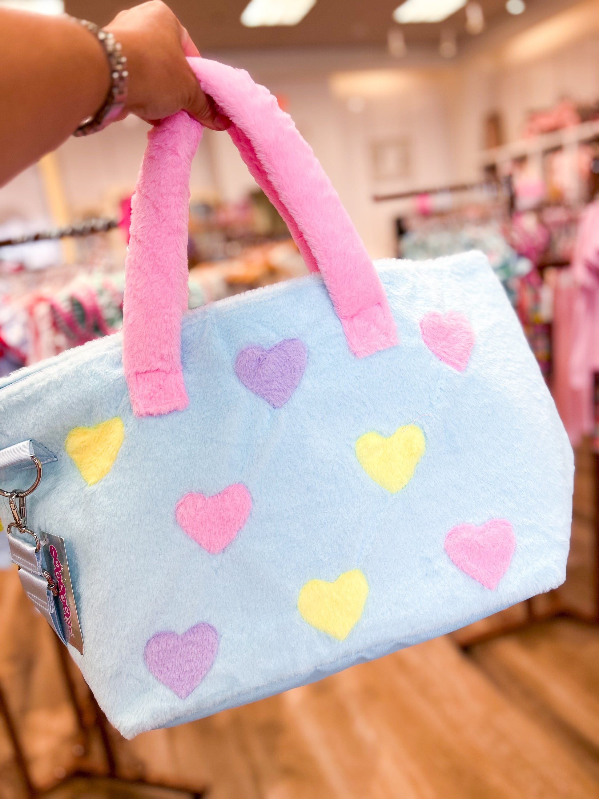 Hearts Plush Overnight Bag - Doodlebug's Children's Boutique