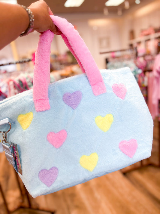 Hearts Plush Overnight Bag - Doodlebug's Children's Boutique