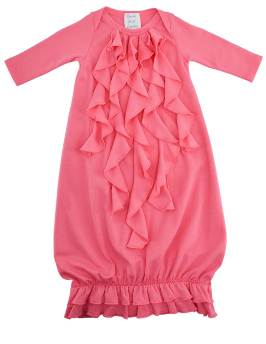 Angel Gown in Pink Lemonade  - Doodlebug's Children's Boutique