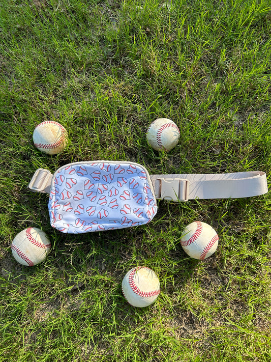 Baseball Heart Belt Bag