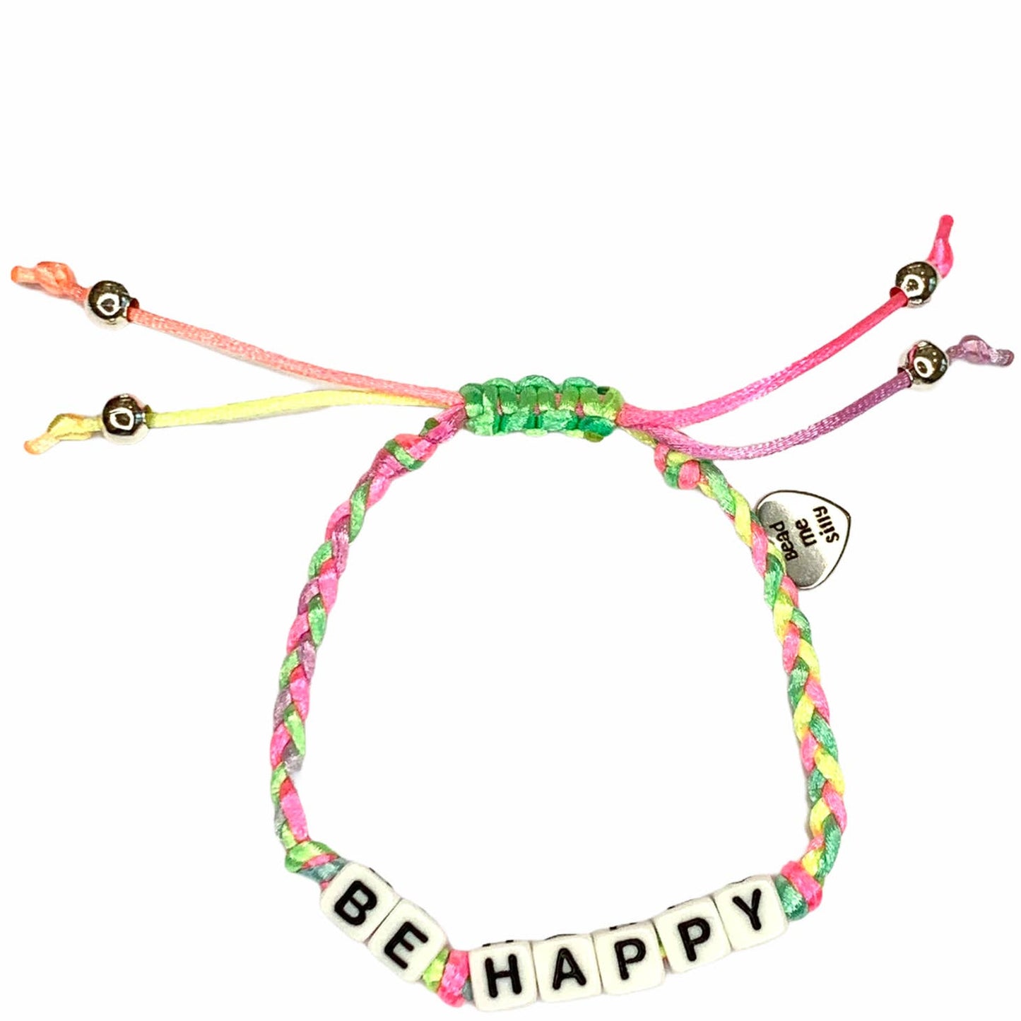 Assorted Adjustable Bracelets Be Happy Pastel - Doodlebug's Children's Boutique