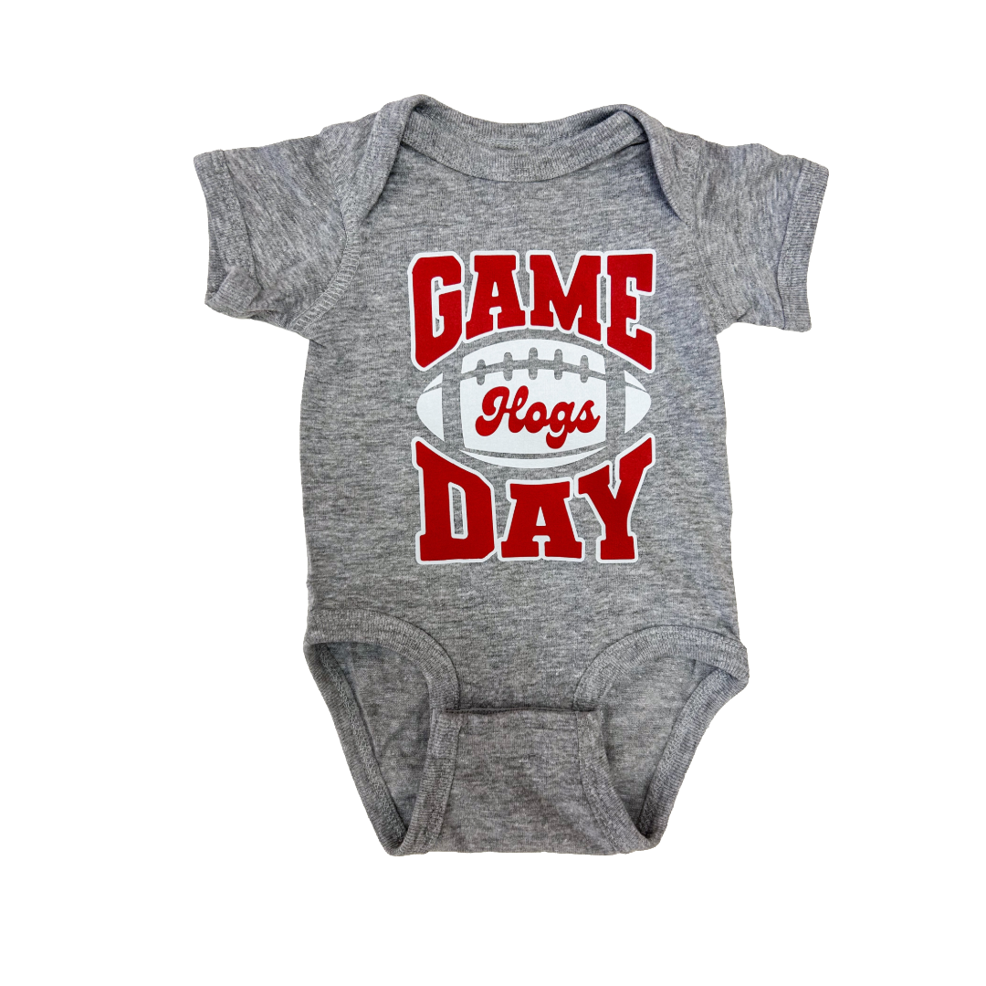 Game Day Hogs Onesie - Doodlebug's Children's Boutique