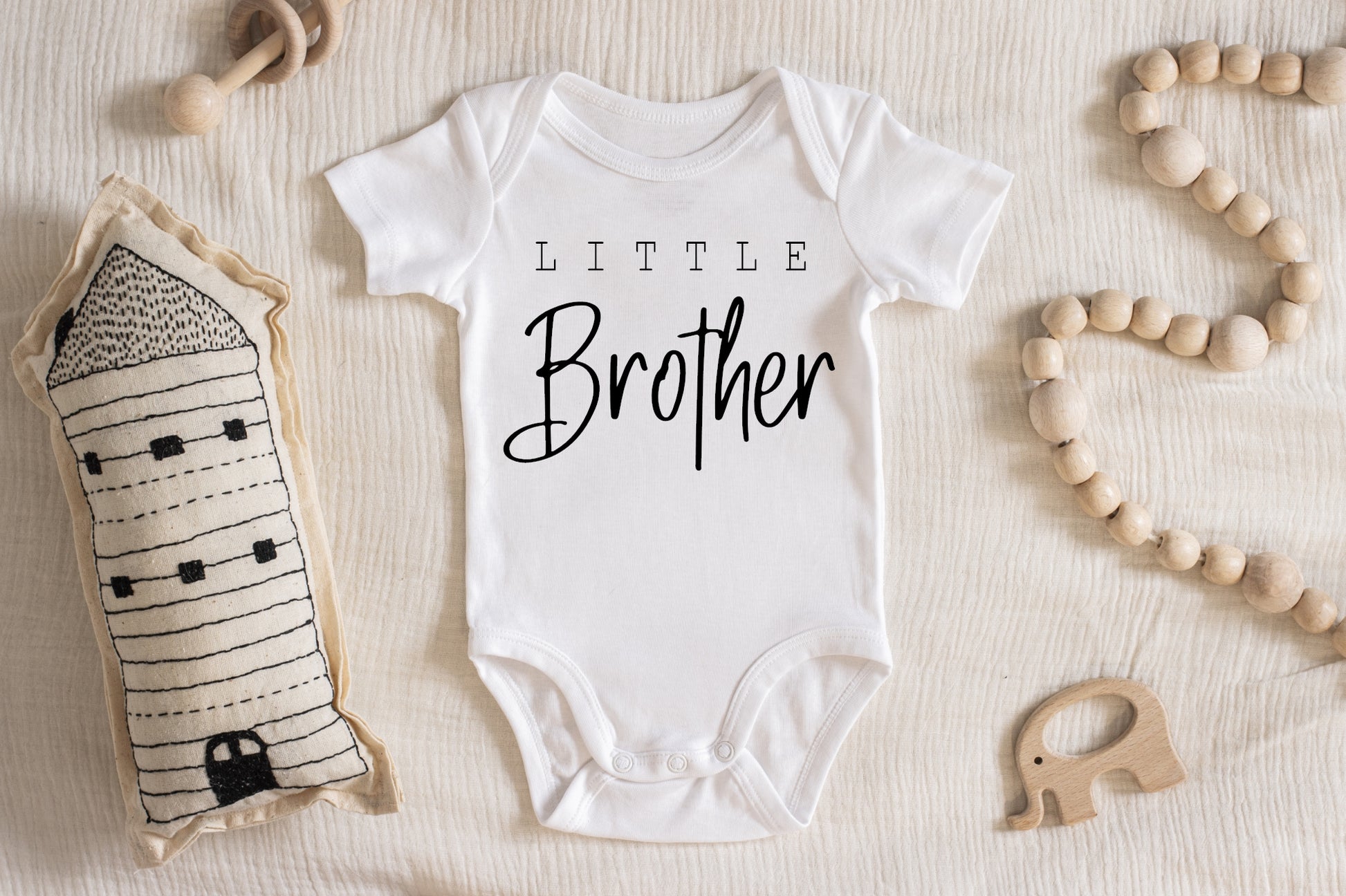 Little Brother Pregnancy Announcement Onesie  - Doodlebug's Children's Boutique