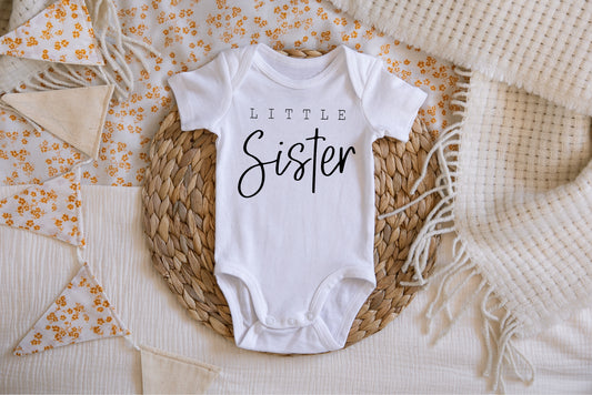 Little Sister Pregnancy Announcement Onesie  - Doodlebug's Children's Boutique