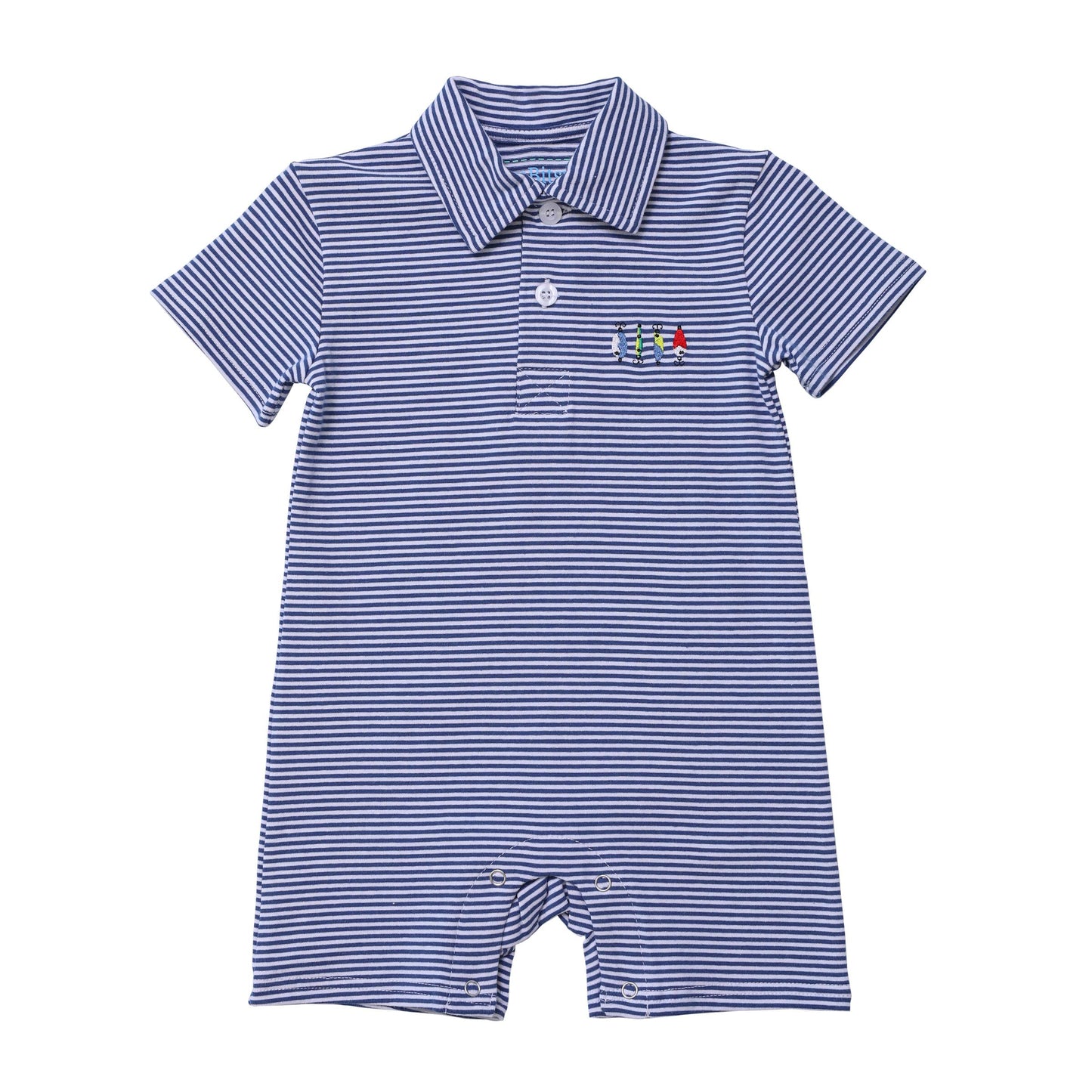 Fishing Lures Polo Romper  - Doodlebug's Children's Boutique