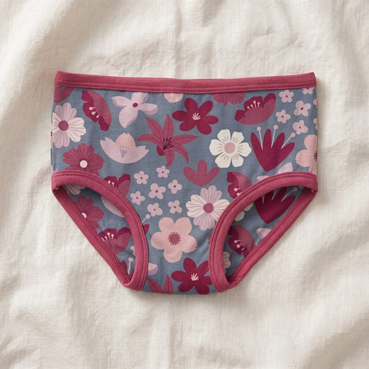 Print Girl's Underwear in Moonlight Picture Day Floral - Doodlebug's Children's Boutique